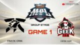 RECAP – Fnatic ONIC vs Geek Fam GAME 1 MPL ID S14 | GEEK VS FNOC