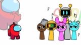 Mini Crewmate Kills Sprunki Characters | Among Us Animation