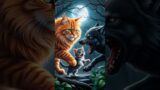 A Beautiful Kitten Trouble With Wolfs#aicat #catlovers #troublemaker #shortsviral #troubles #cutecat