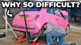 A Stupid Design – Fiat 500 Gets New Wheel Cylinders & Shoes