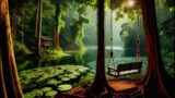 A jungle dreamscape: swamp and soothing chirping of birds | A magical autumn jungle | ASMR