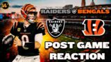Bengals vs Raiders POSTGAME INSTANT REACTION