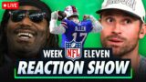 Bills Defeat Chiefs, Steelers Knock Off Ravens & Chargers-Bengals | NFL WK 11 Reactions