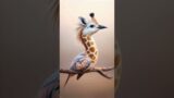 The Giraffe-Feathered Fantasia #nature #ai #oiseau #Parrot #shorts