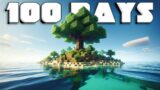 100 days on an island (in a super flat world)