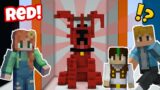 Building with Only RED! Minecraft Guess The Build Holiday Edition