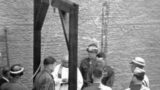 Execution of Franz Strasser at US Tribunal Dachau trials who killed two American airmen