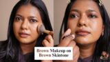 FULL BROWN MAKEUP ON BROWN SKIN | A TUTORIAL IN TAMIL |
