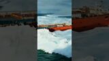 How Did This Tanker Escape a Massive Tidal Wave from Behind? #tidalwave #ship #shipescape
