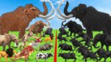 Prehistoric Mammals vs Shadow Itself Size Comparison Epic Battle Animal Revolt Battle Simulator