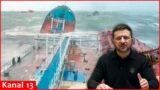 “Russian tanker should not work”- Zelenskiy reacts to the recent sinking of two Russian oil tankers