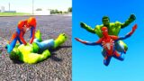 Spider-Man to the Rescue: Hulk's Painful Transformation into Spider-Hulk in GTA V! | #GTA 5