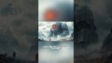 two colossal warships slowly approach each other, the behemoths of war,