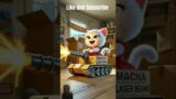 Cute troublemaker kitten of cat make a tank from cardboard #cat #cutecat #catlover