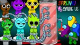 Among Us sucks blood from 6 Sprunki to drink and the scary ending | Peanut Among Us Zombie Animation