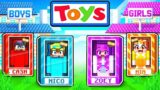 BOYS vs GIRLS TOYS House Battle in Minecraft!