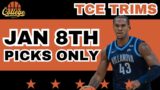 College Basketball PICKS ONLY – Wednesday, January 8th | TCE Trims