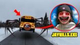 Drone Catches SCHOOL BUS EATER EATING BLIPPI IN REAL LIFE!! (BLIPPI.EXE)