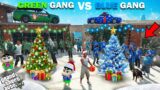 Franklin Blue Gang VS Shinchan Green Gang Christmas Celebration In GTA 5!