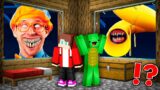 JJ and Mikey HIDE from Creepy BLIPPI and SLIDE EATER at Night in Minecraft – Maizen ?!