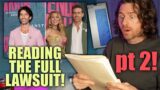 Justin Baldoni's $400MILLION Defamation Suit Against Blake Lively & Ryan Reynolds – READTHROUGH PT 2