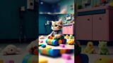 Troublemaker kitten cause fire in the hospital ward #cat #creepycat #catfunny #horror #creepycute