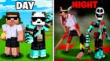 We Become SCARY GOATMAN DWELLER at Night in Minecraft !