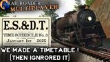 We get a TIMETABLE and promptly DO NOT FOLLOW IT! And piracy… | ES&DT in Railroader Ep. 38