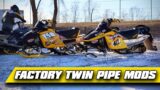 X-GAMES FACTORY SKIDOO MODS // TWIN PIPES // REV CHASSIS